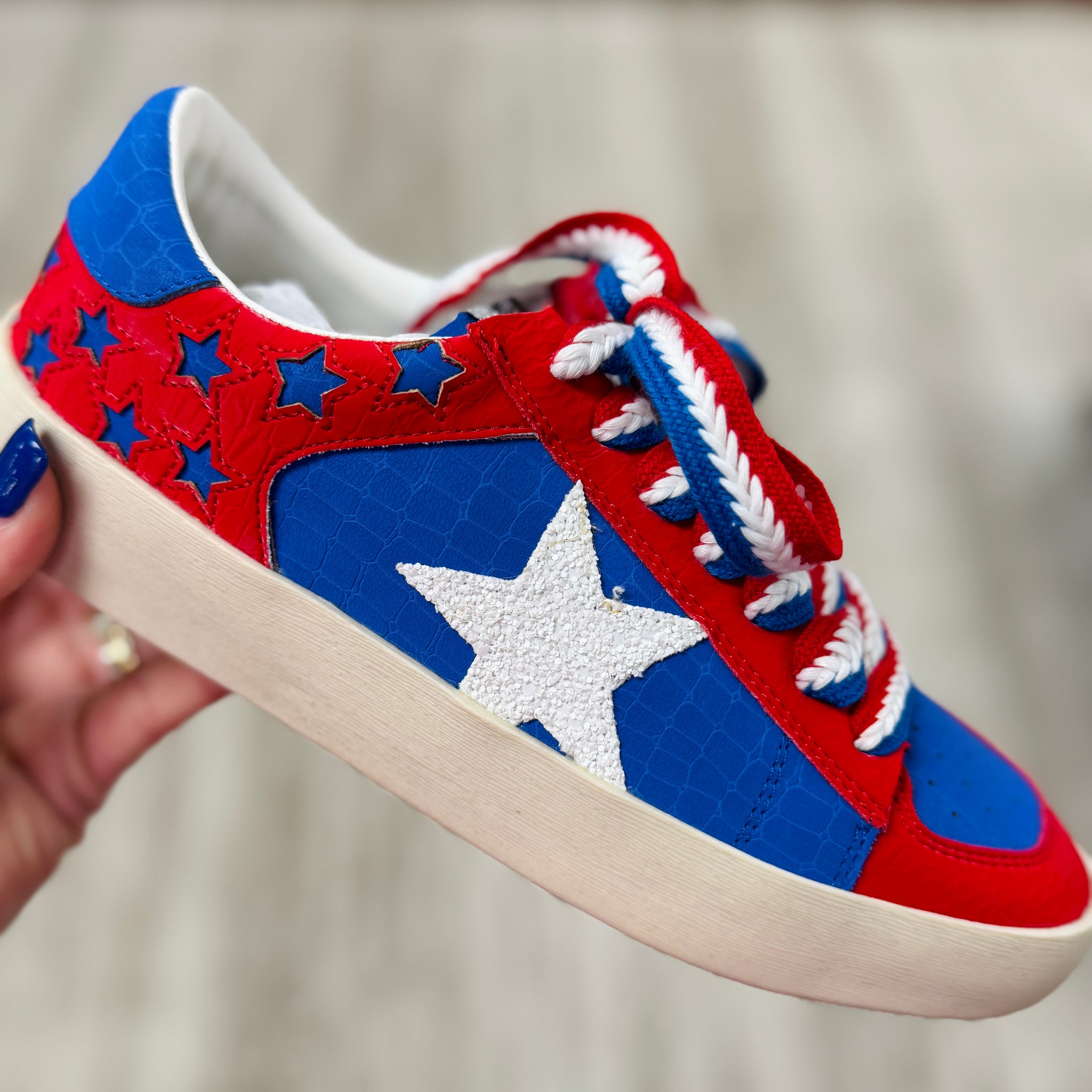 CANDACE - Stellar Sequin Leather Sneakers