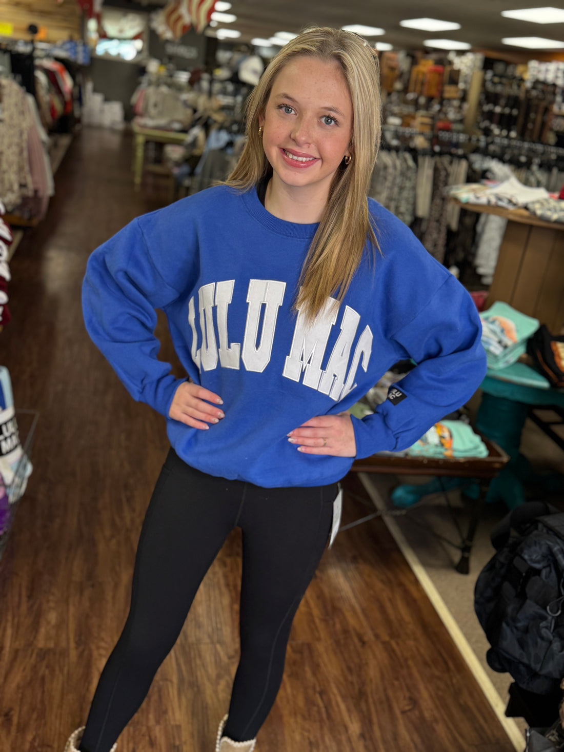 LuLu Mac Sweatshirt | Royal Blue/White