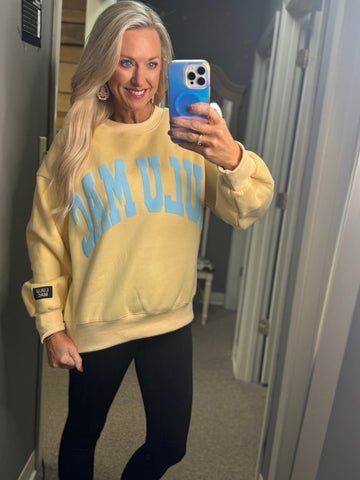 LuLu Mac Sweatshirt | Butter/Light Blue