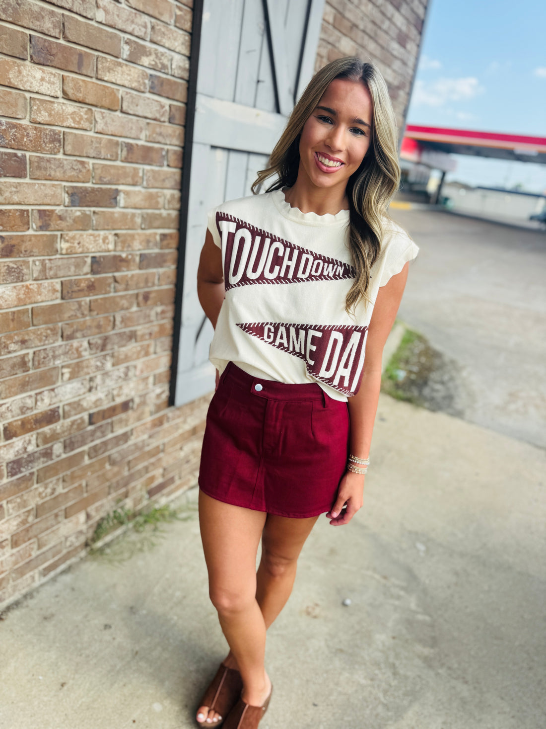 Vintage Touchdown Game Day Knit Top