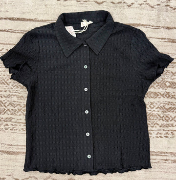 Textured Black Top