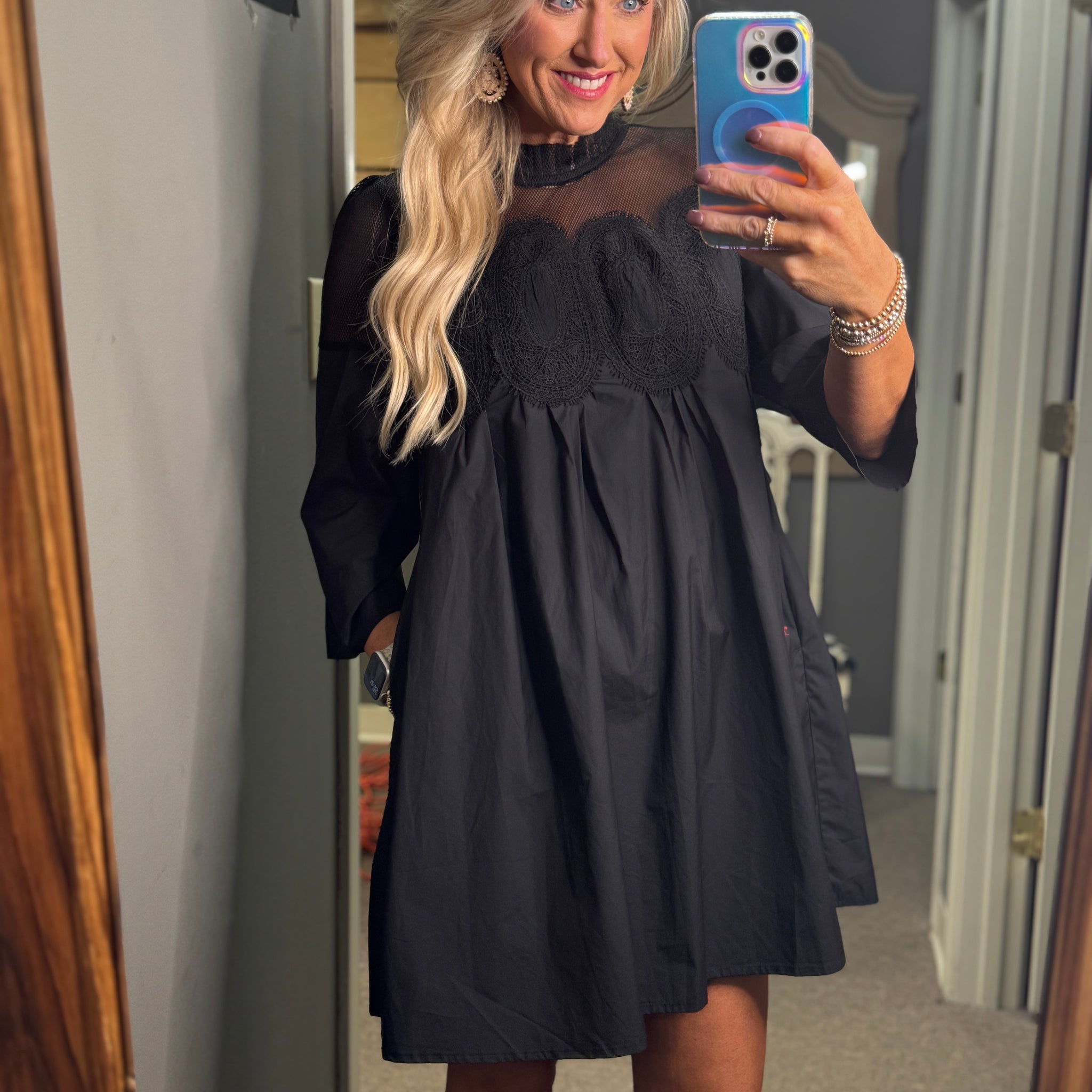 Crochet Lace Babydoll Dress