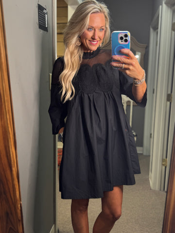 Crochet Lace Babydoll Dress