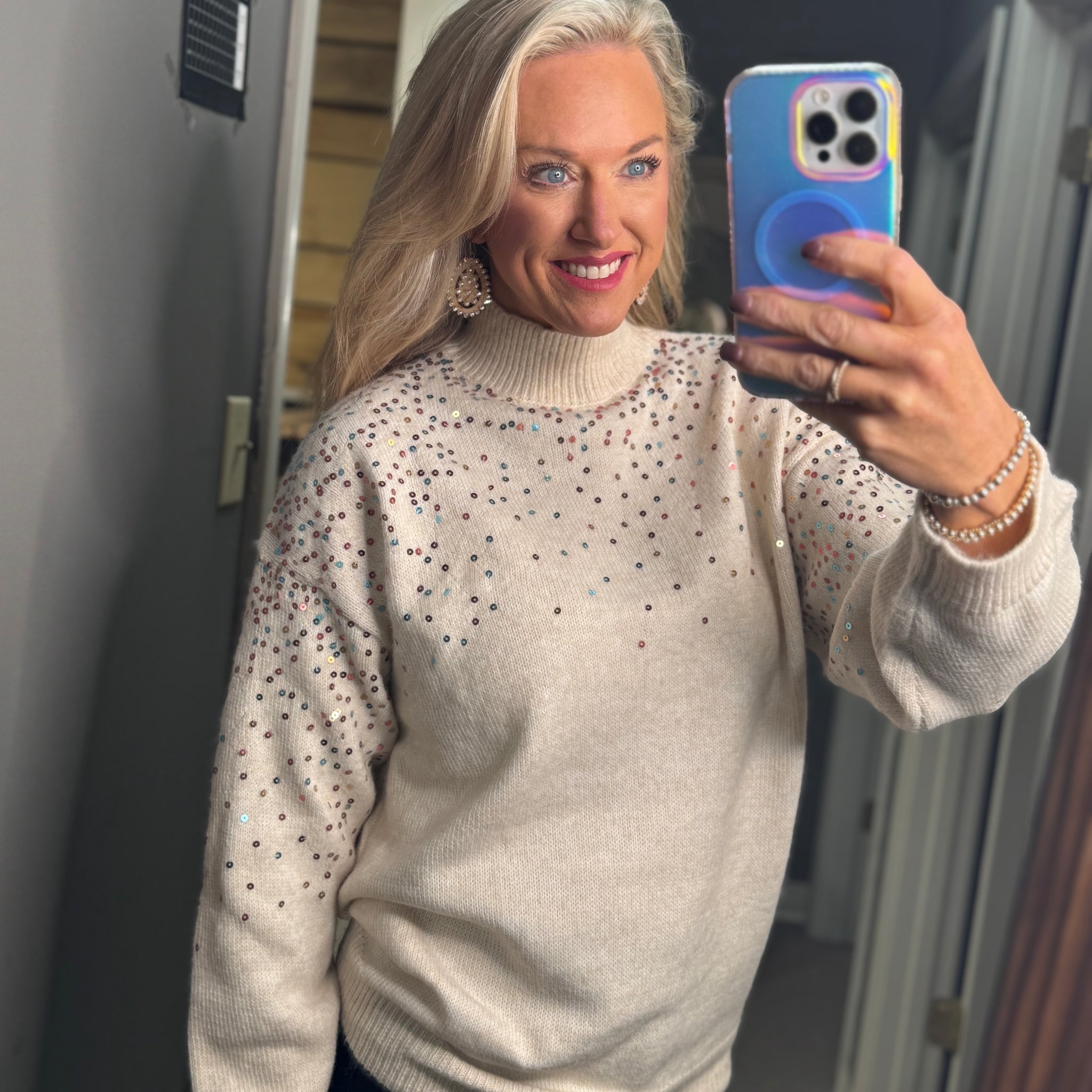 Multi Sequin Detailed Top