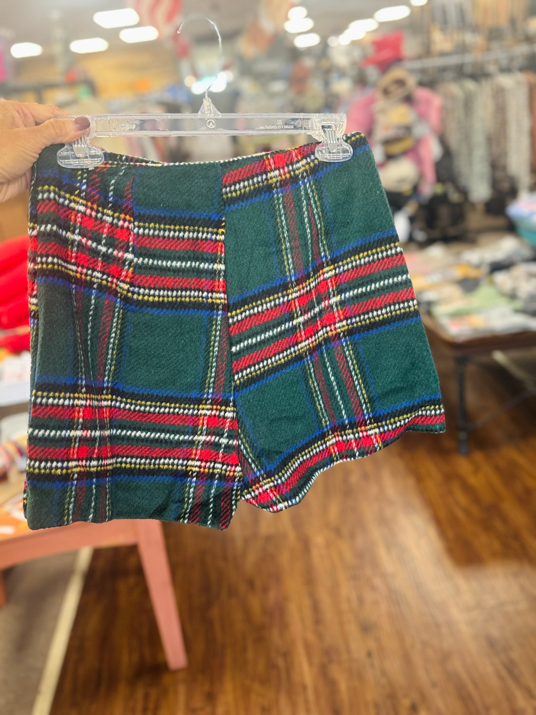 Charming Christmas Plaid Skort