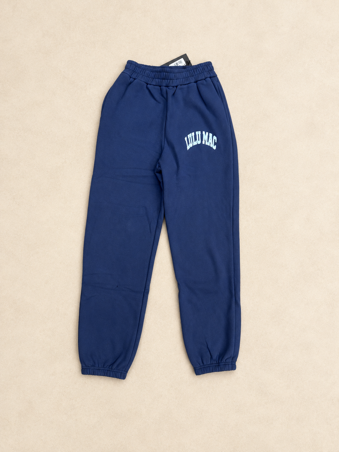 LuLu Mac Puff Letter Sweatpant - Navy/Light Blue