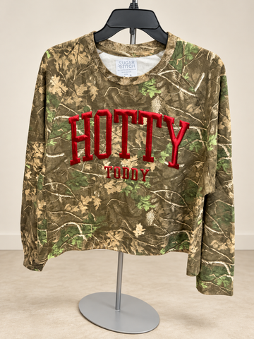"Hotty Toddy" Camo Cropped Sweatshirt