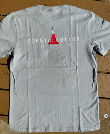 Coastal Cotton Grey Channel T-Shirt