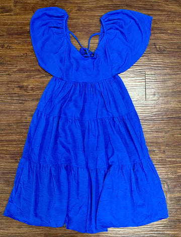Flounce Sleeve Tiered Dress