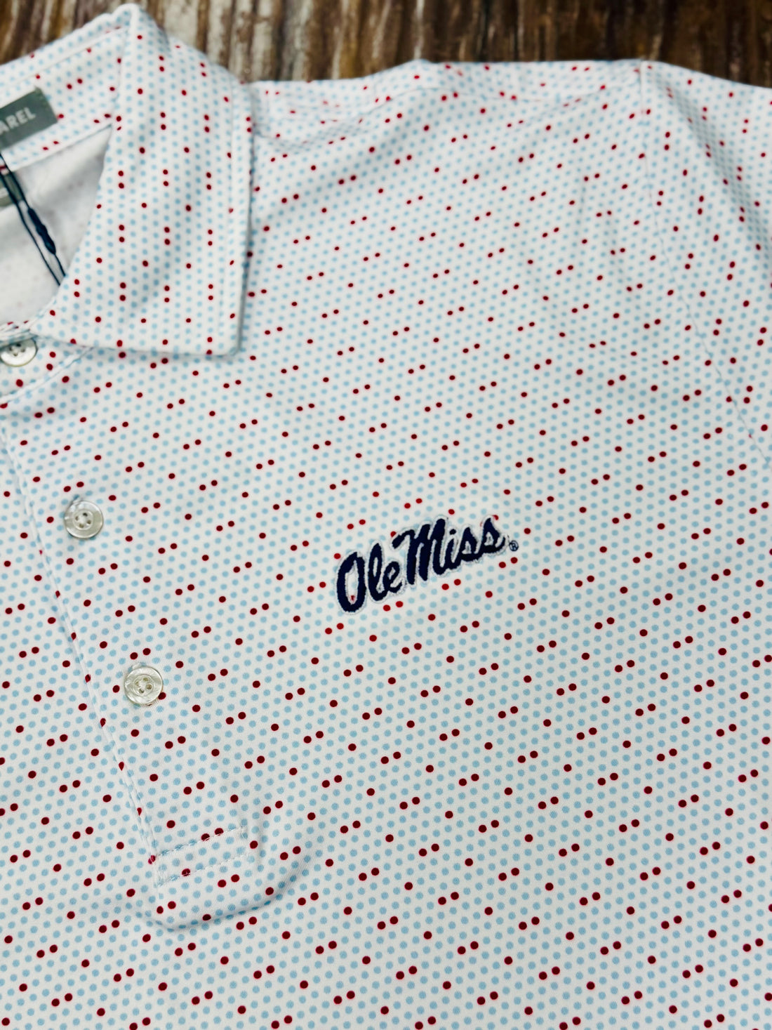 Ole Miss Script Team Dot Polo
