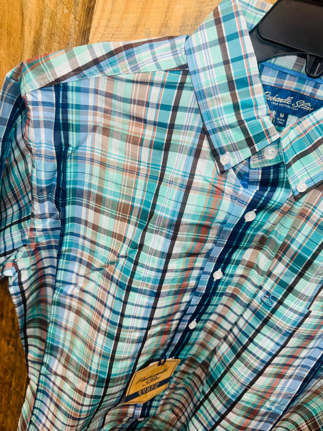 Men's Plaid S/S Button Down Shirt