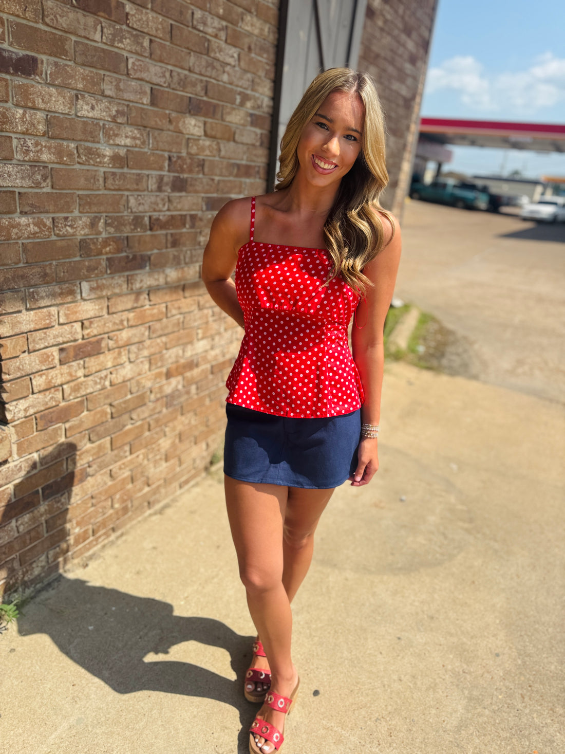 Game Day Charming Polka Dot Top