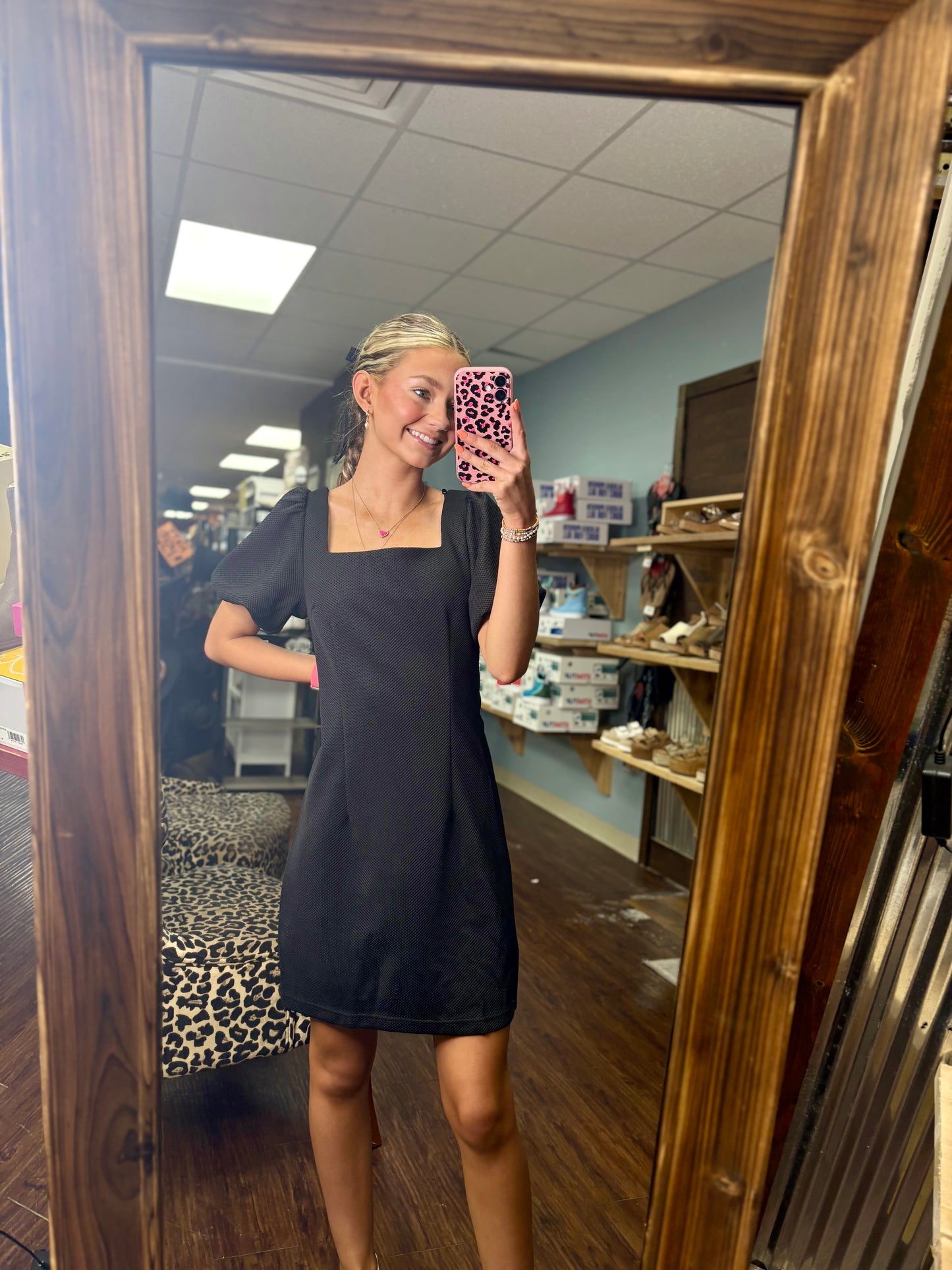 Puff Sleeve Knit Dress