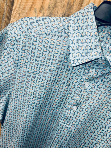 Men's Golden Retriever Print Polo