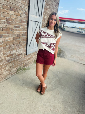 Vintage Touchdown Game Day Knit Top