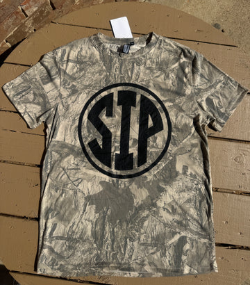 "Sip" Light Woods Camo T-Shirt