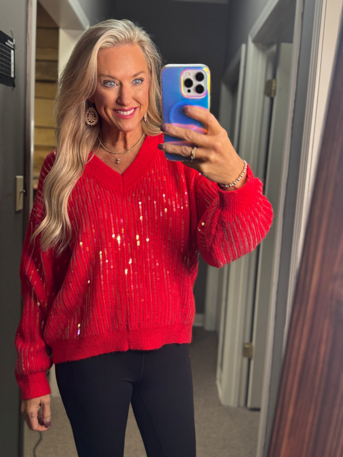 Holiday Sequin Sweater