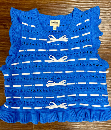 Charming Ruffle Bow Detail Vest