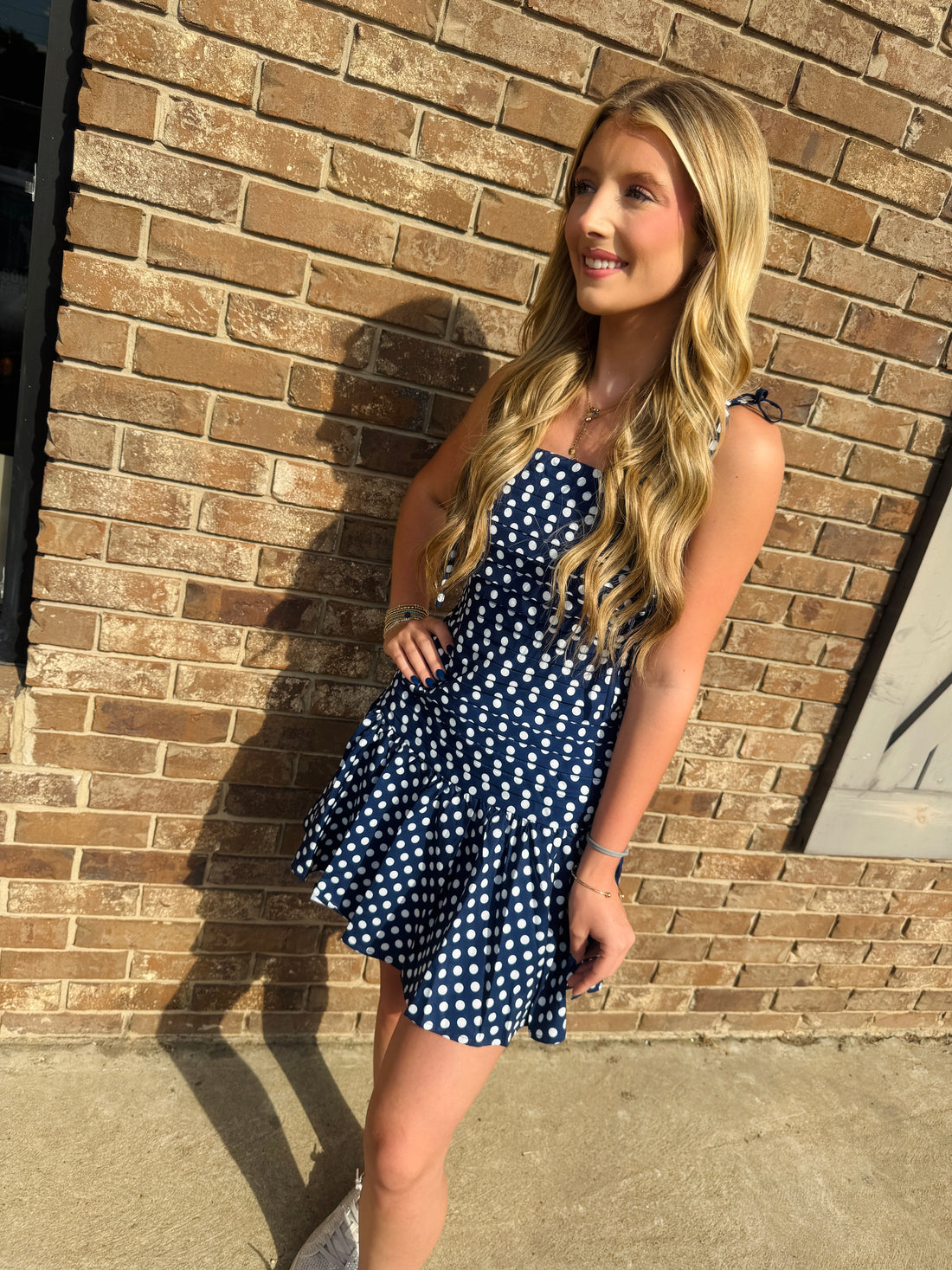 Charming Game Day Polka Dot Dress