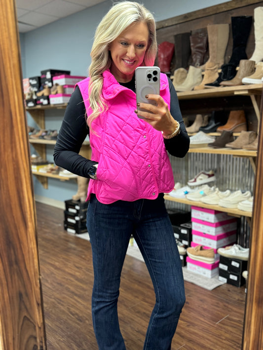 Bright Quilted Cozy Vest