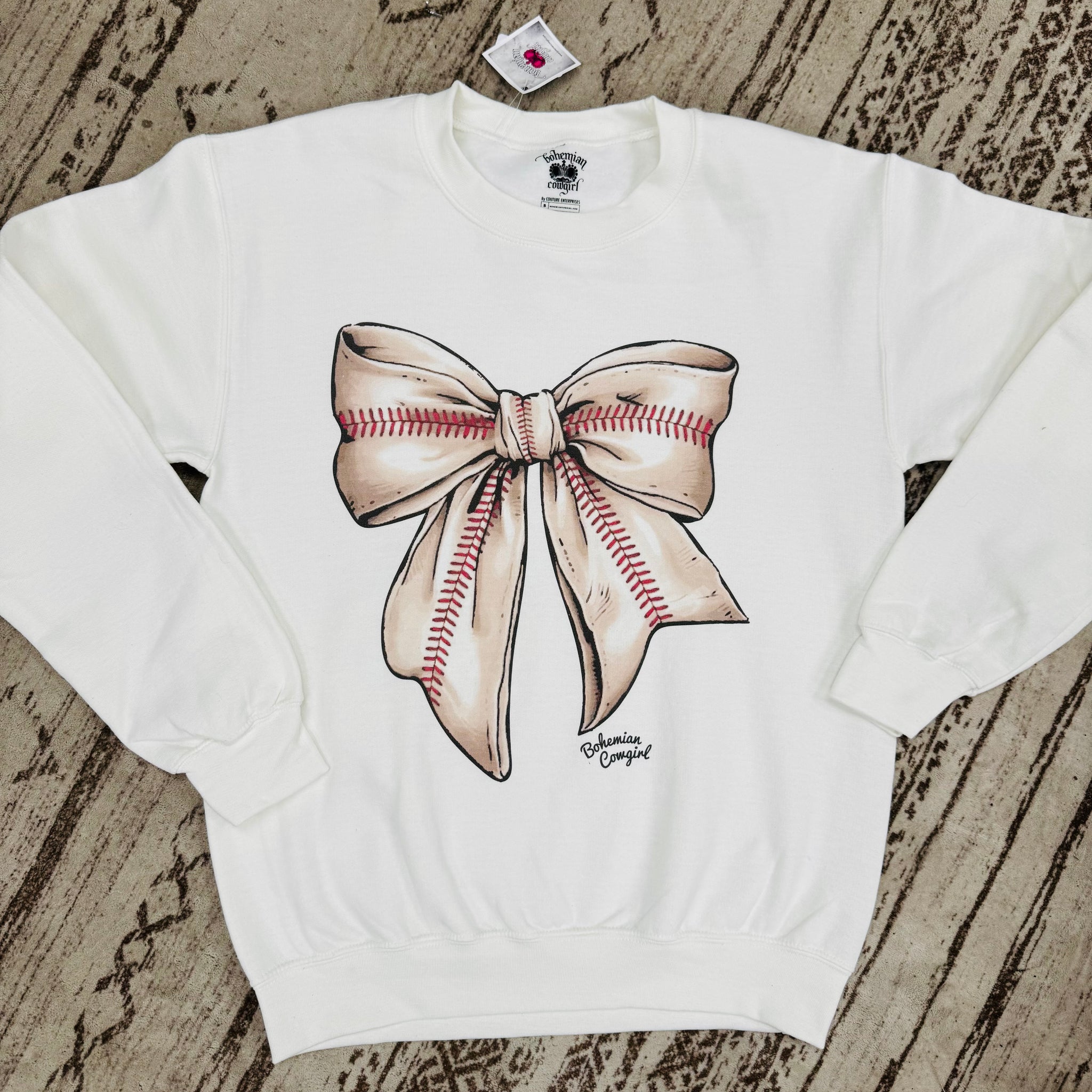 Baseball Bow Sweatshirt