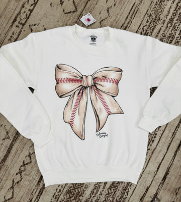 Baseball Bow Sweatshirt