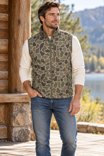 Duck Down Vest - Brush Camo