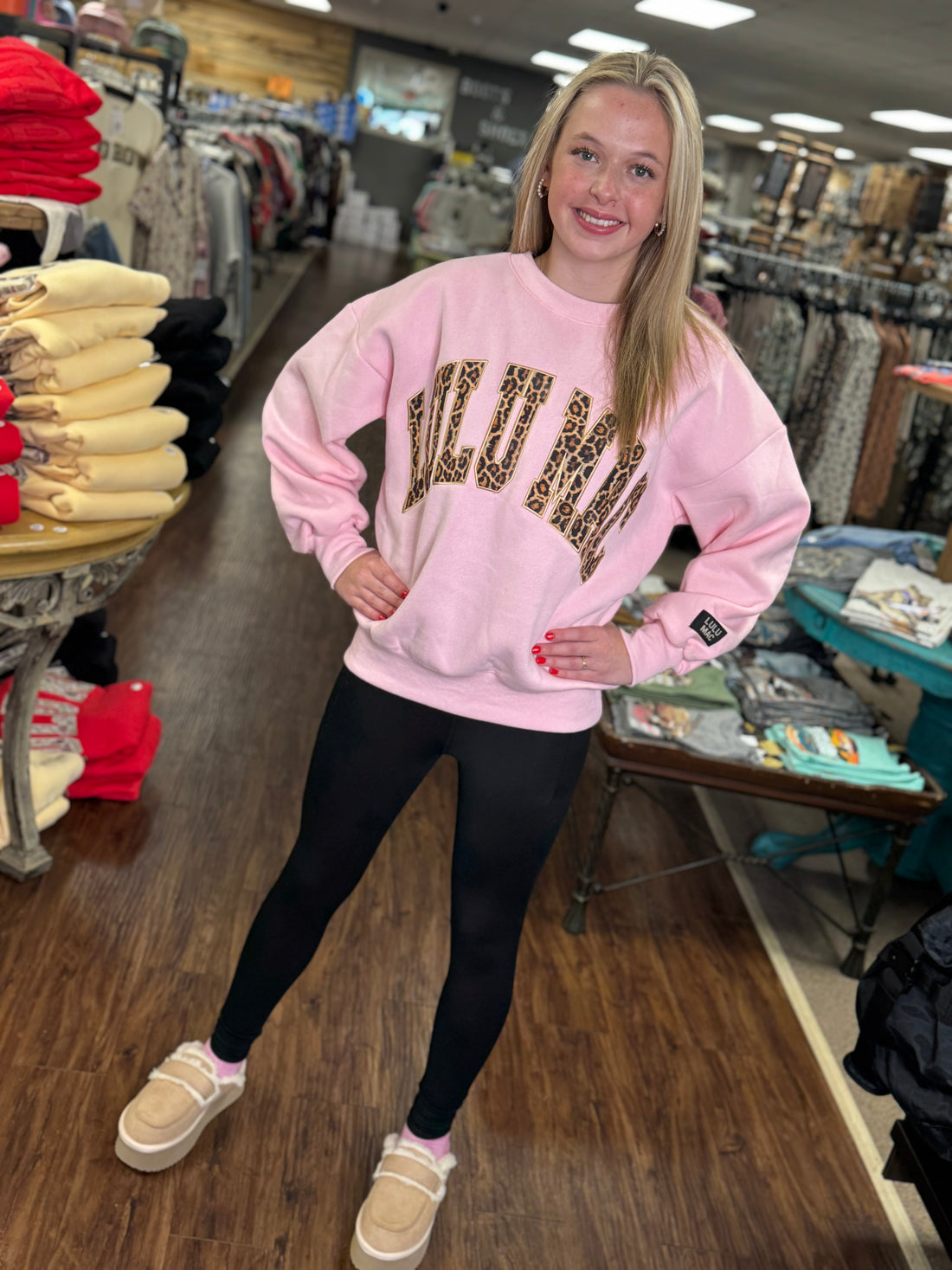 LuLu Mac Sweatshirt | Pink | Leopard