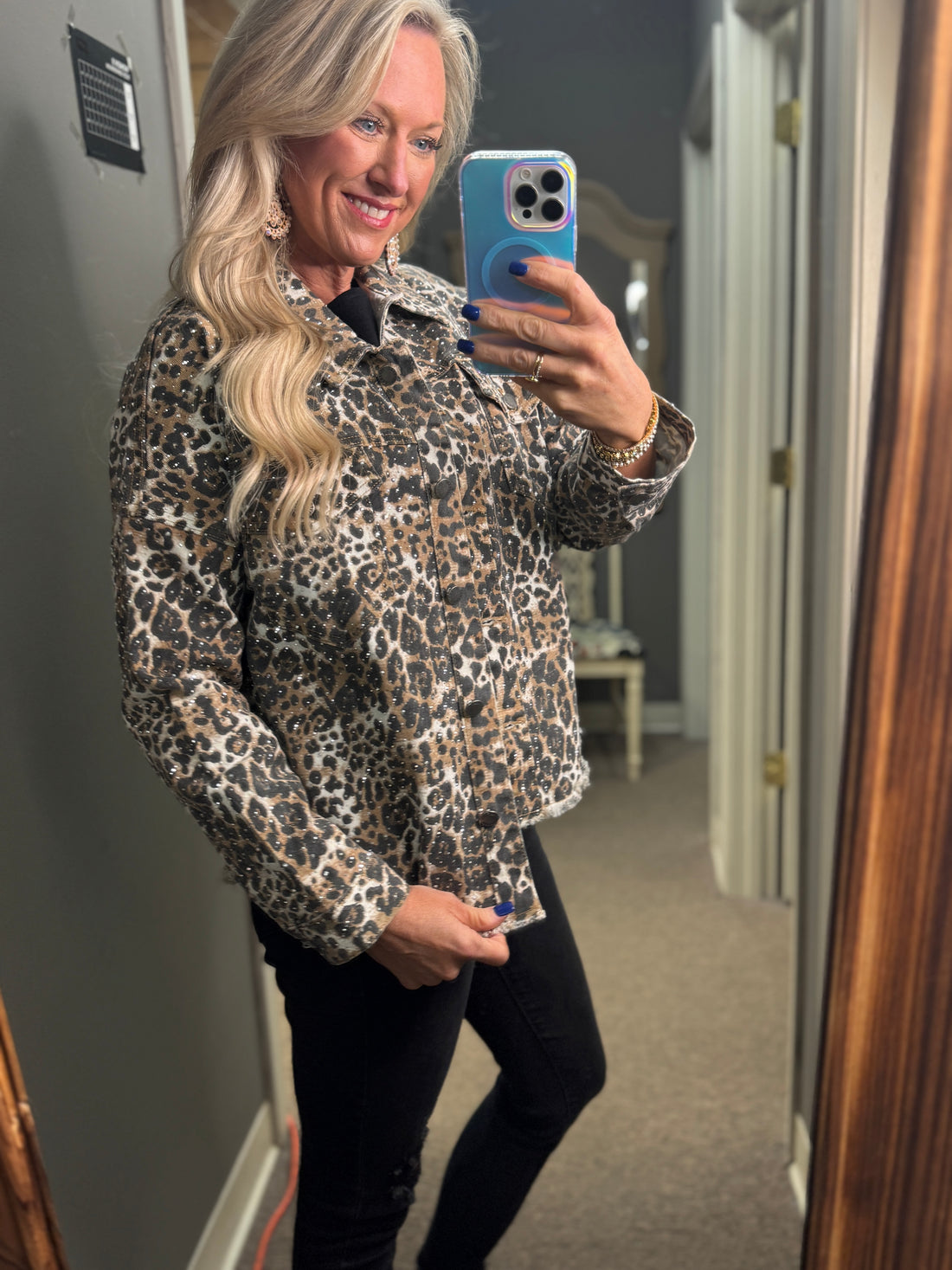 Glitzy Denim Shacket