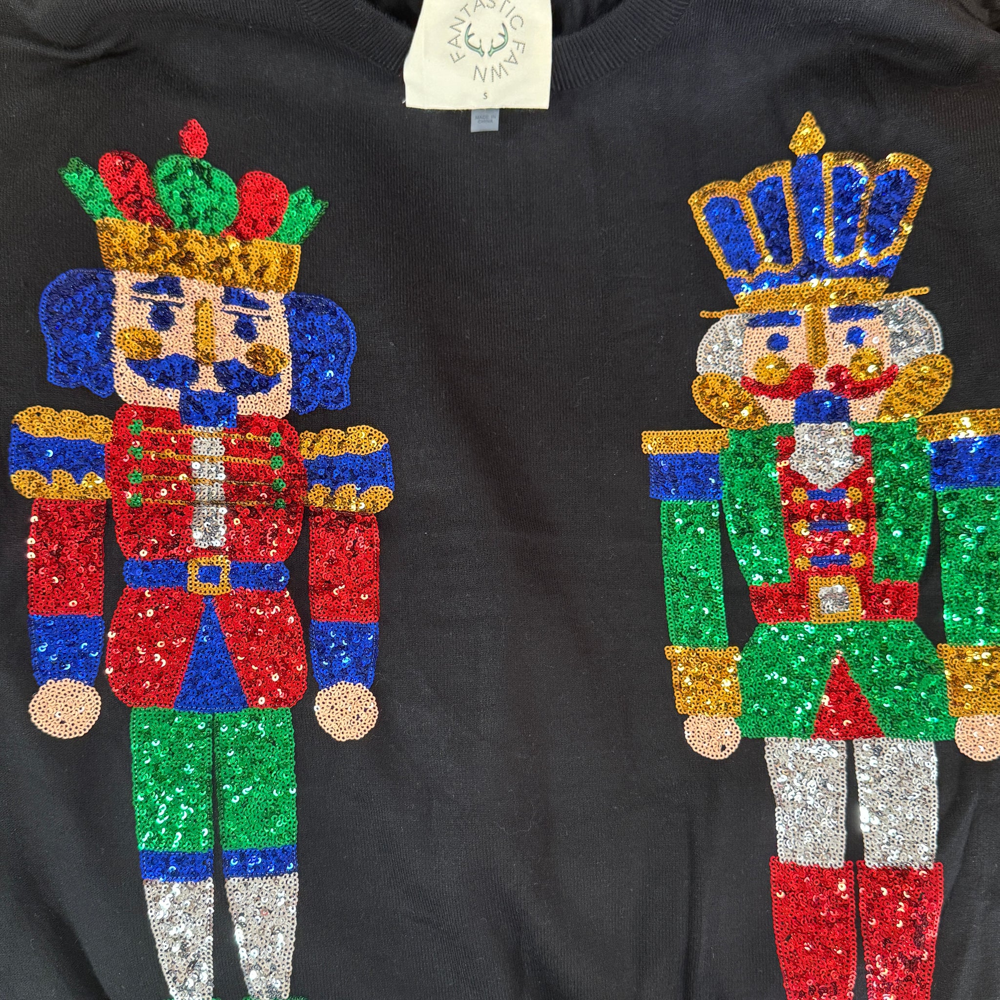 Nutcrackers Sequins Embroidery Sweater