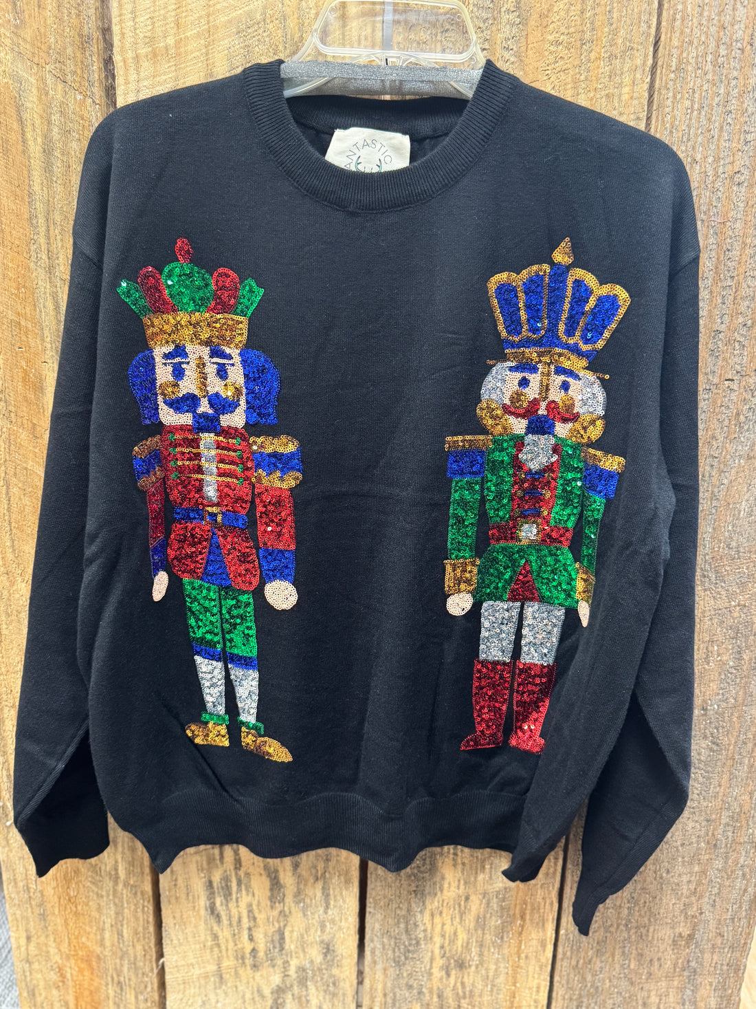 Nutcrackers Sequins Embroidery Sweater