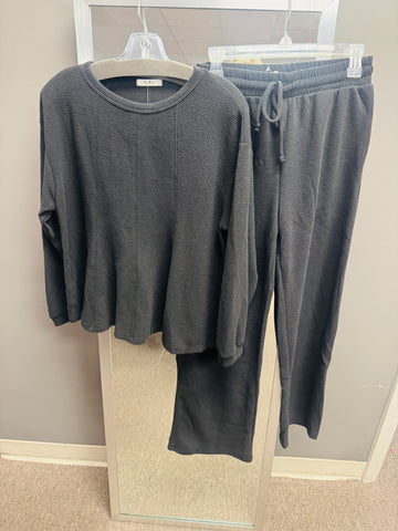 Cloudy Black Knit Set