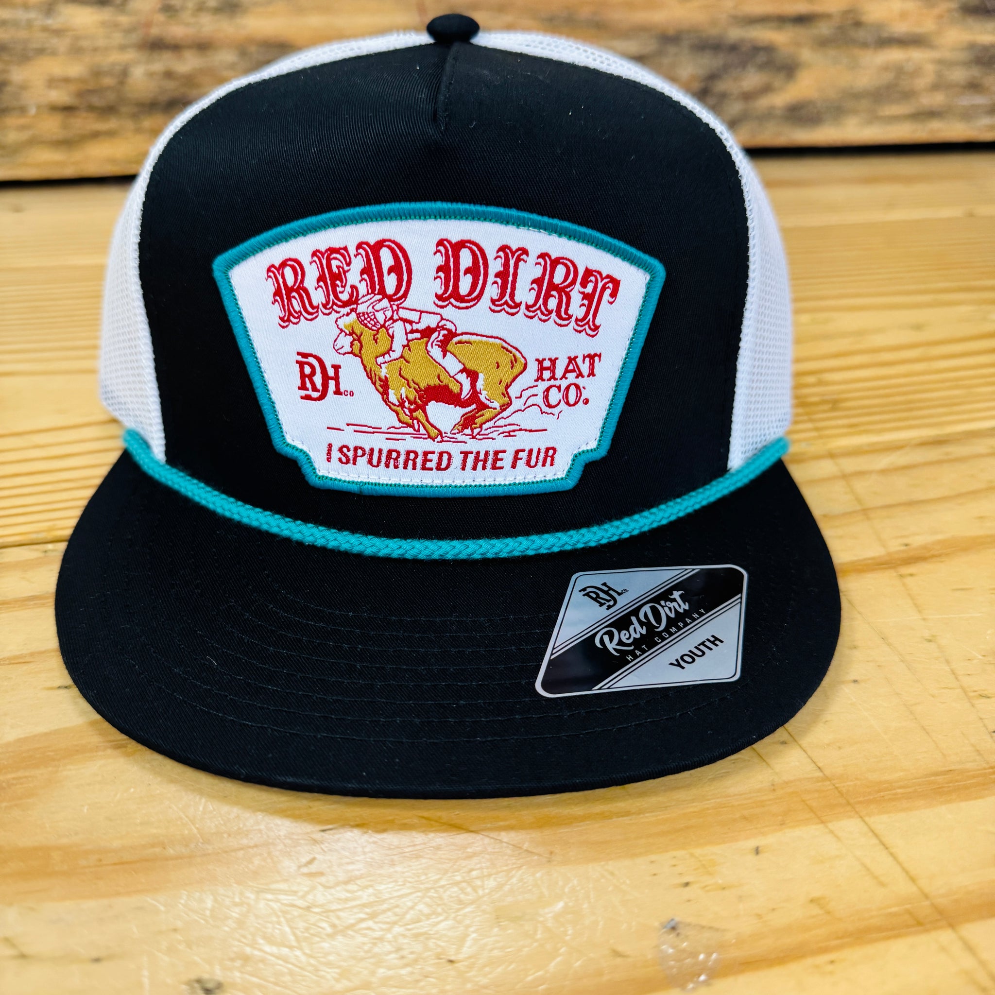 Youth Mutton Bustin Black/White Hat