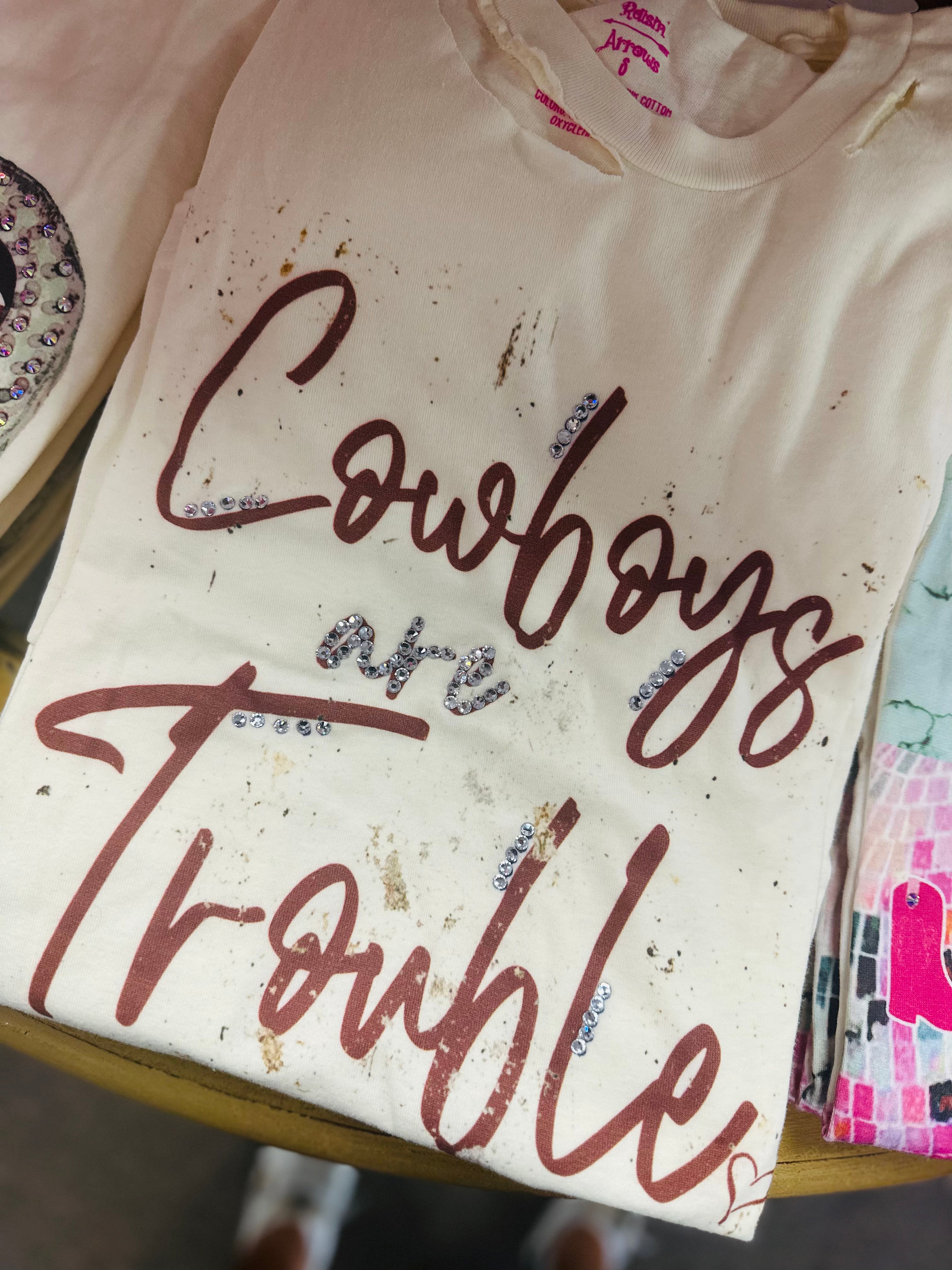 Cowboys Are Trouble T-Shirt – Stubbs Dept. Store
