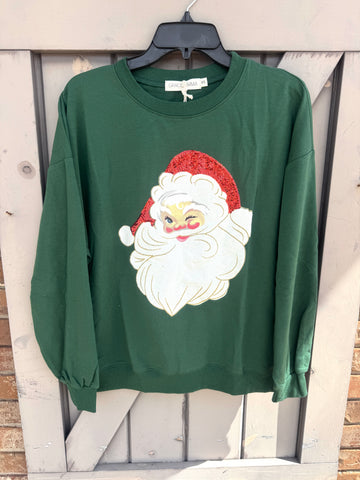 Glitter Santa Sweatshirt