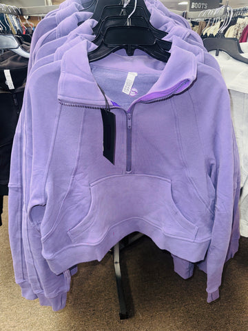Women's Purple 1/2 Zip Sweatshirt