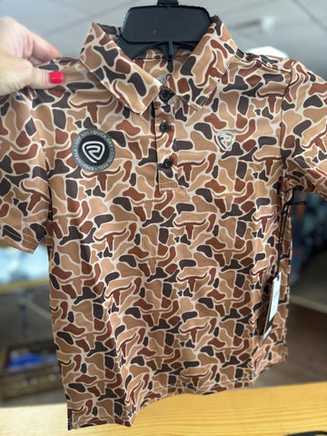 Boy's Camo Printed Polo