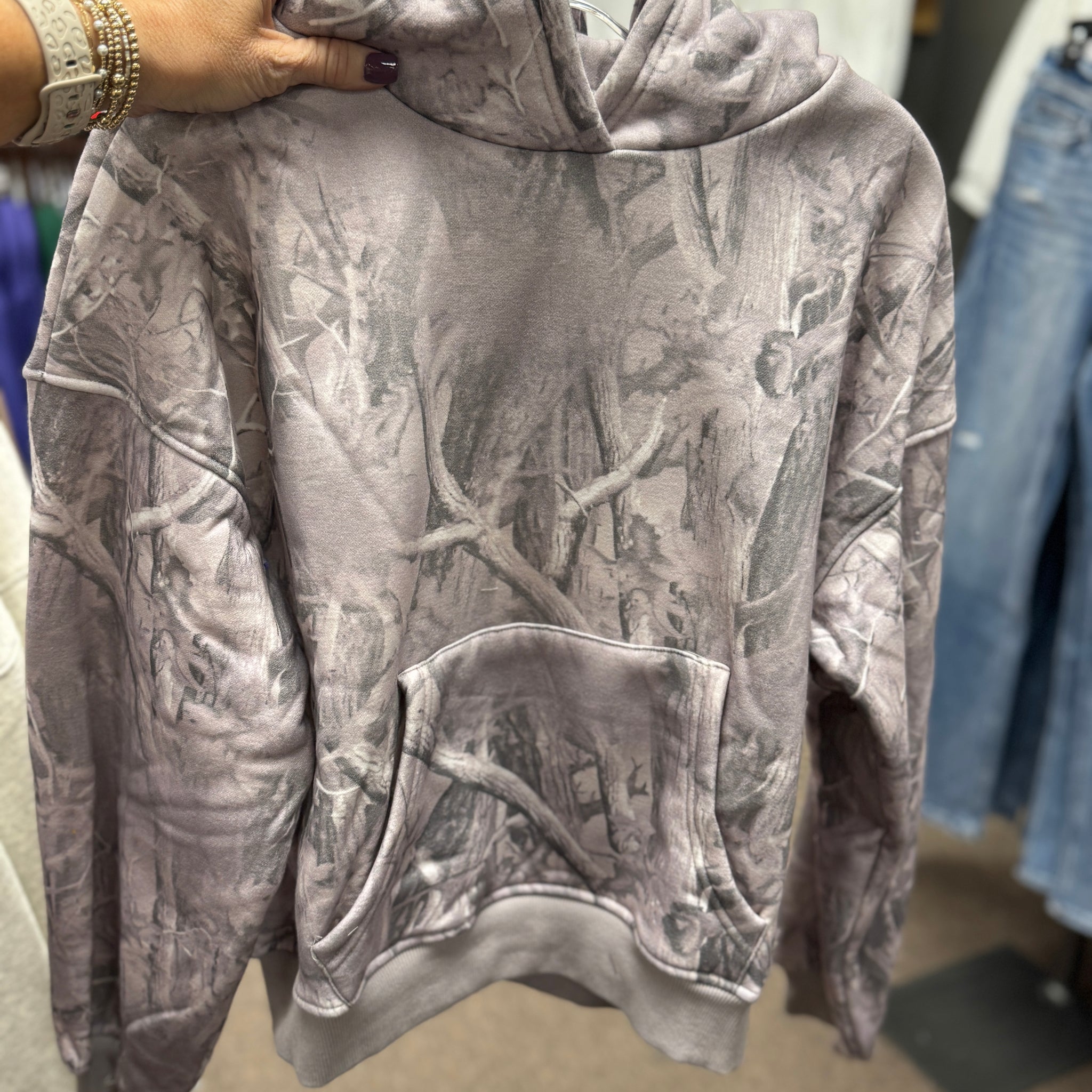 Tree Camo Printed Hoodie