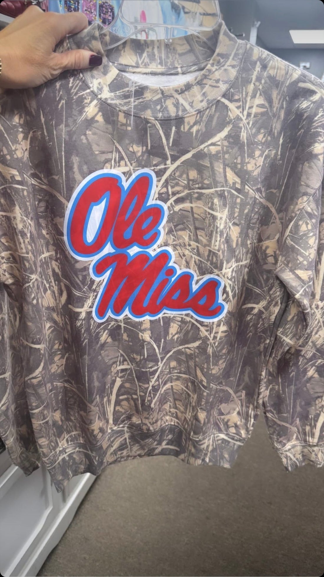 Ole Miss Camo Sweatshirt
