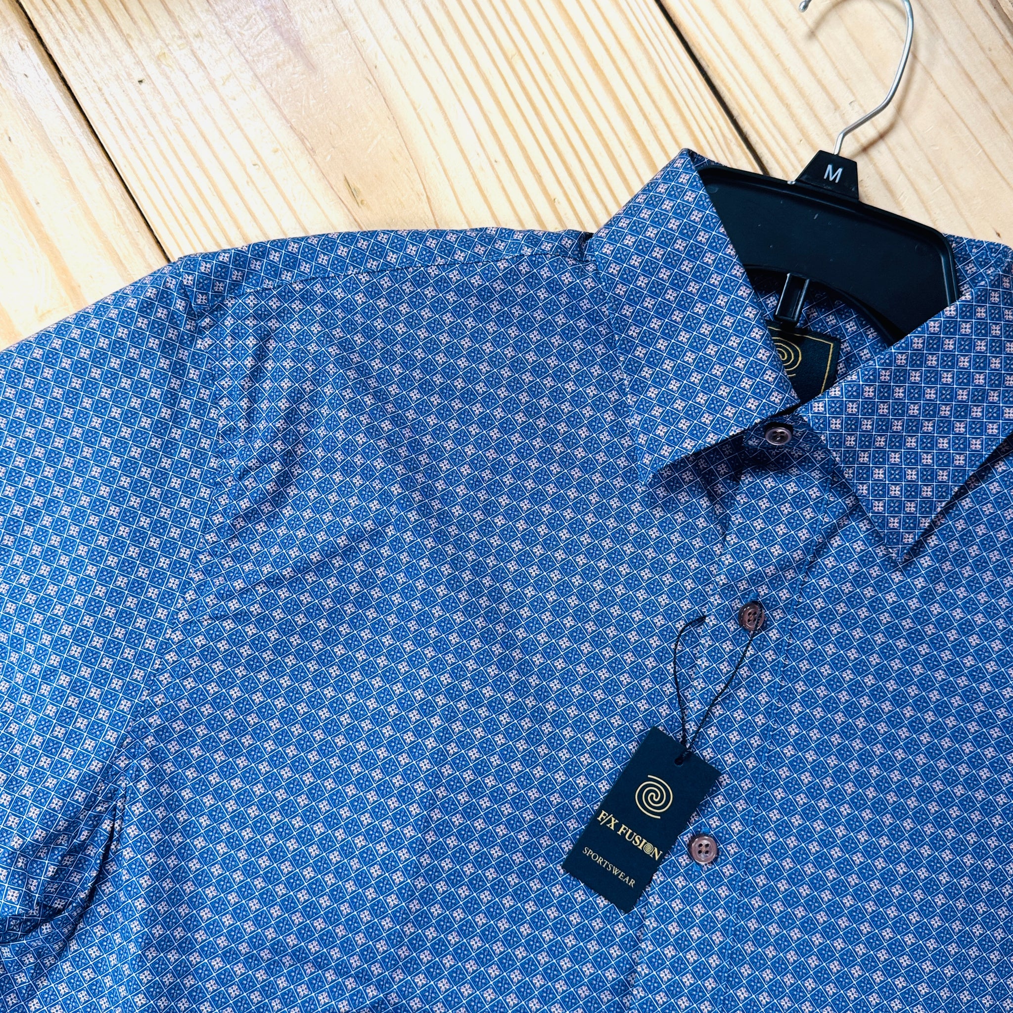 Men's L/S Mini Medallion Print Shirt