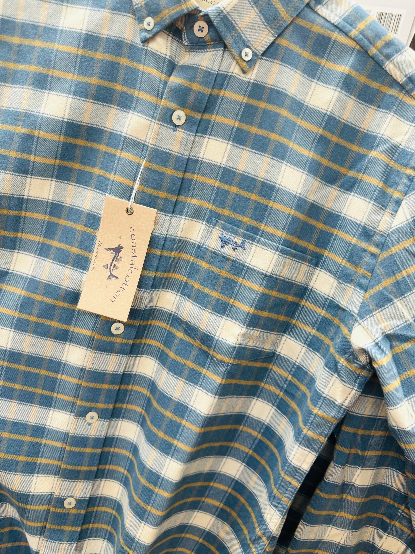 Coastal Cotton Still Water Twill Button Down