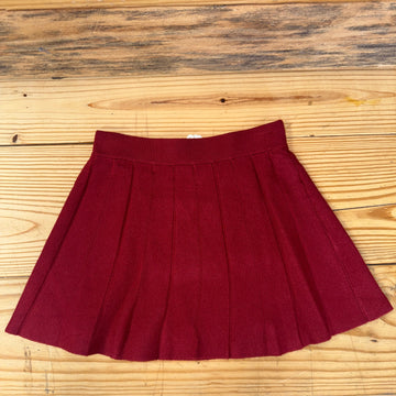 The Sweater Knit Skirt - Burgundy