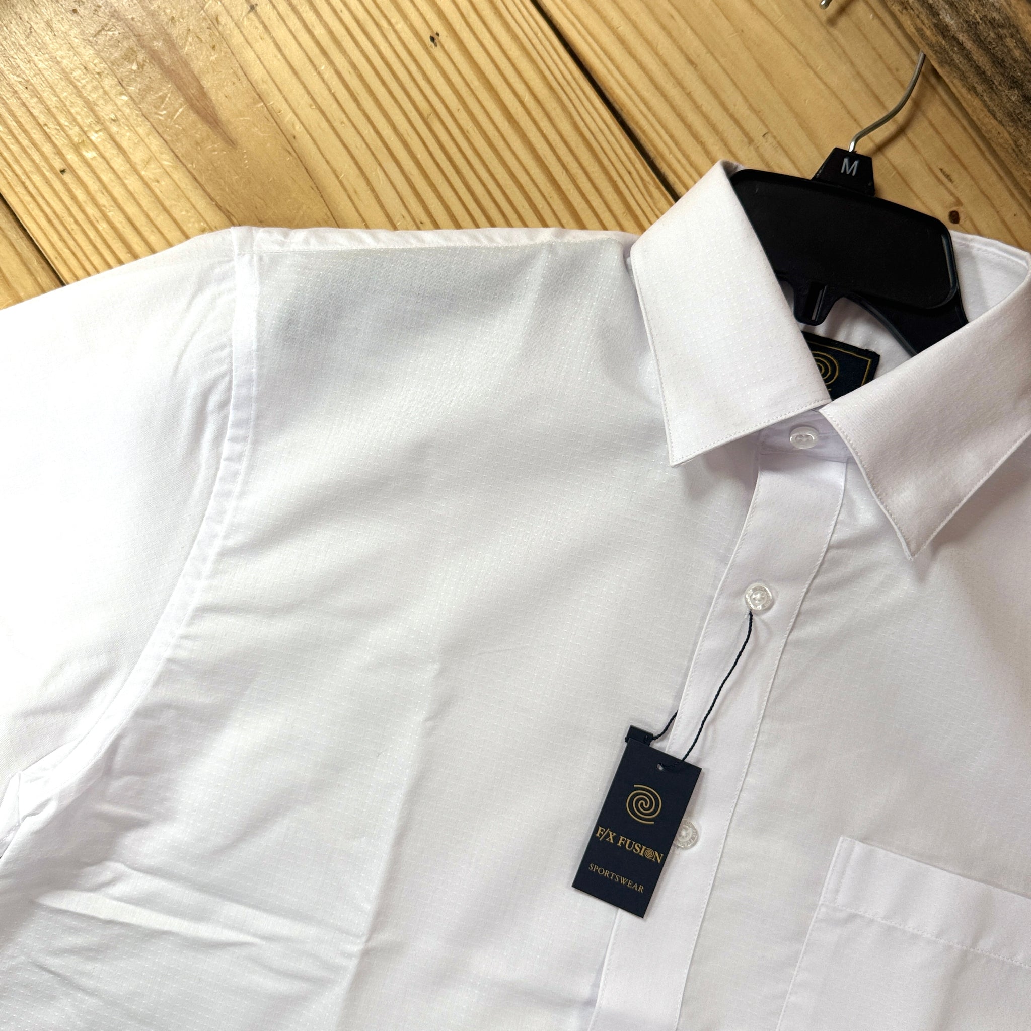 Men's L/S Solid Textured Tonal Shirt