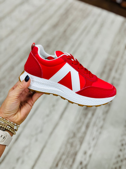 Cozzy Girl Red/White Sneaker