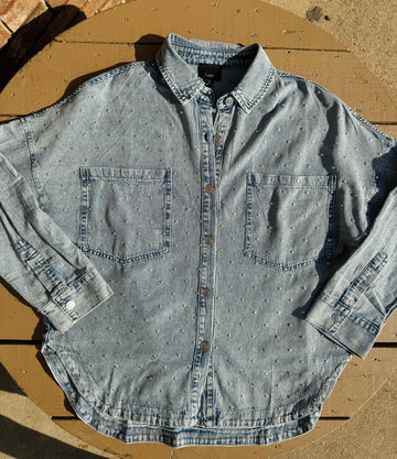 Studded Stone Denim Shirt