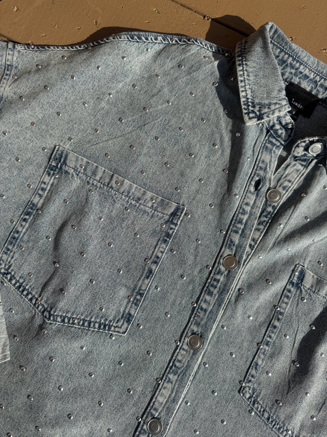 Studded Stone Denim Shirt