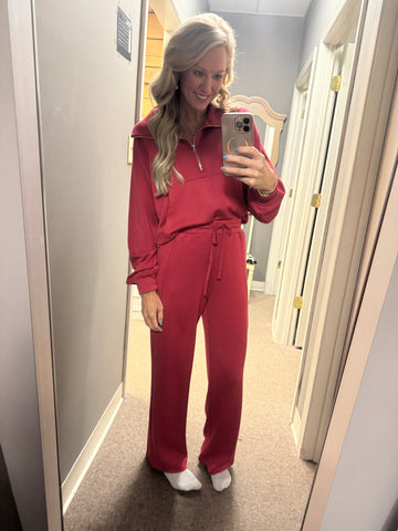 Comfy Half-Zip Pullover and Pant Set