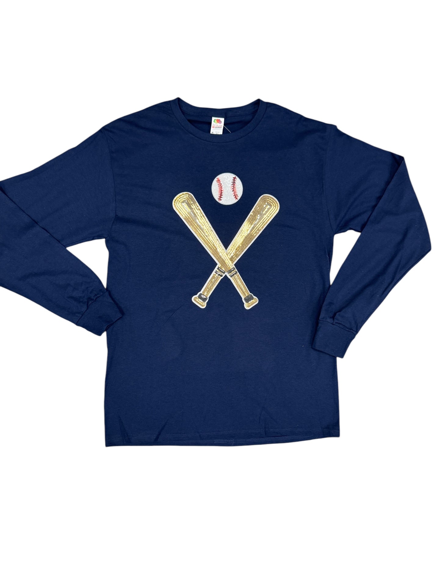 Sequin Baseball Graphic L/S Tee