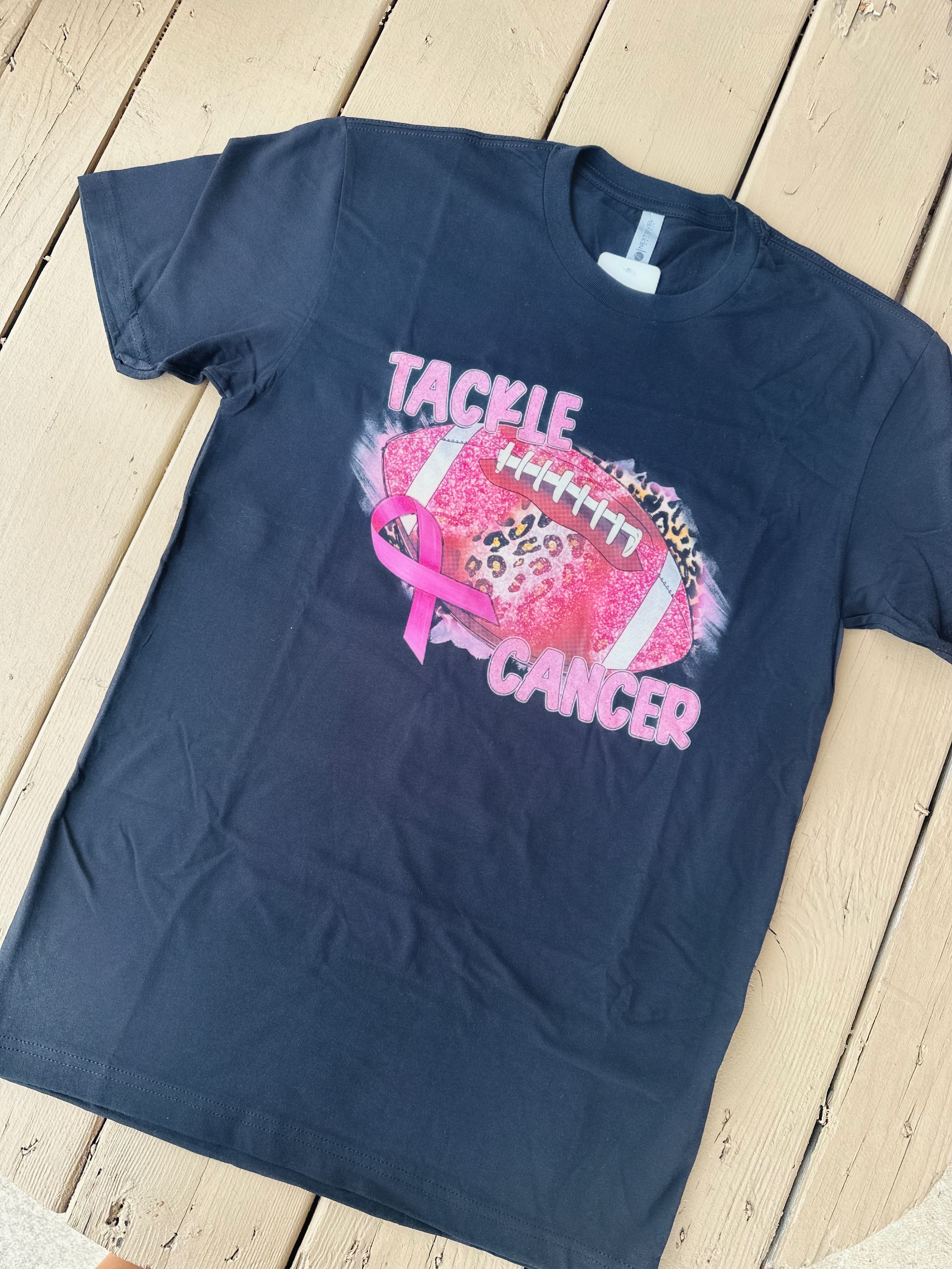 Tackle Cancer Football T-Shirt – Stubbs Dept. Store