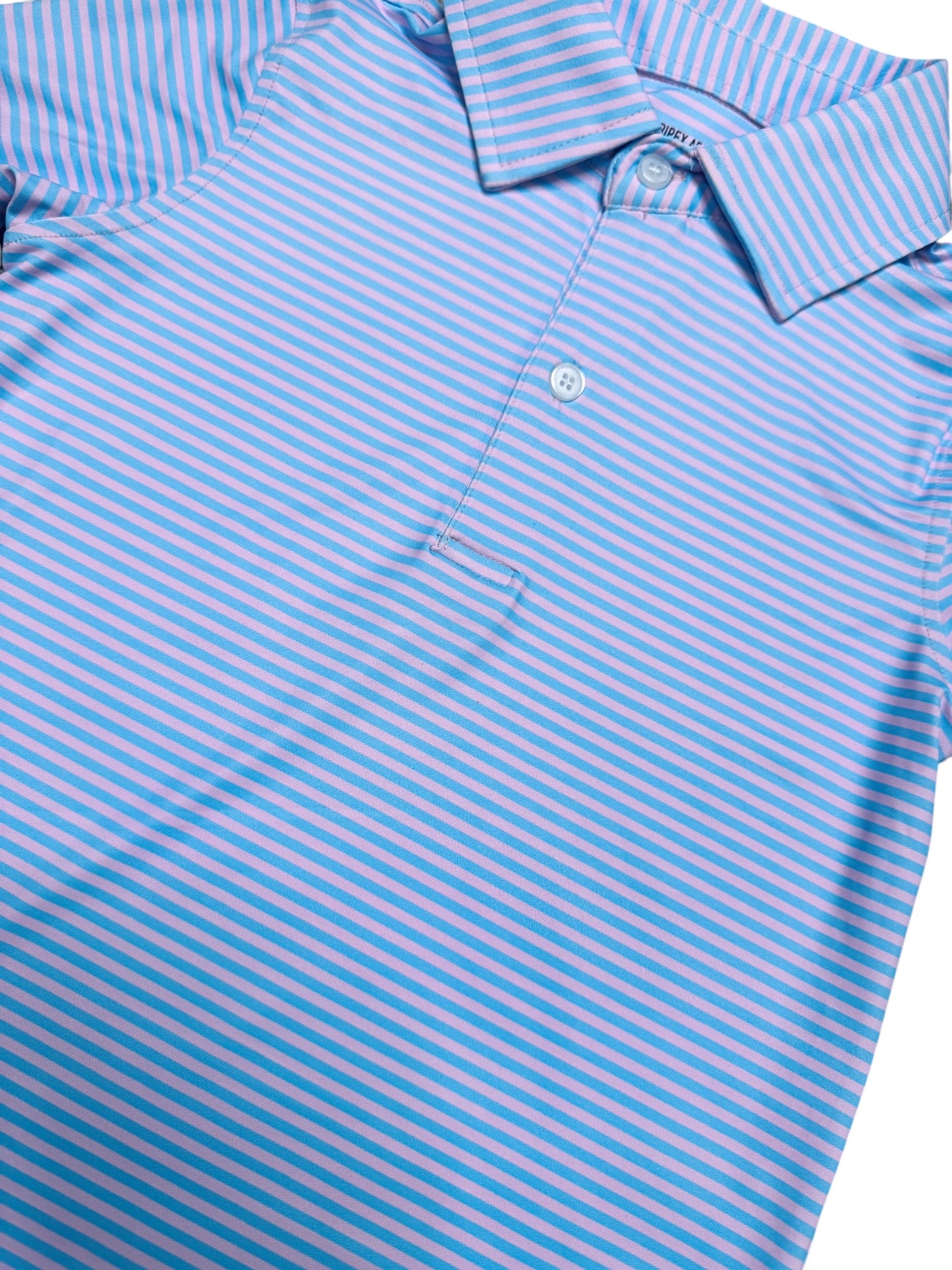Boy's Striped Performance Polo